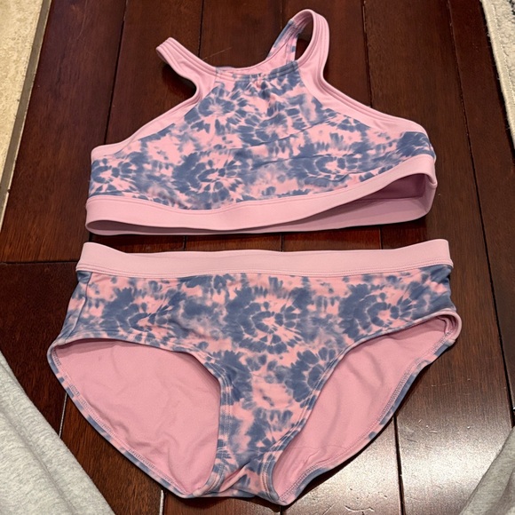 Athleta Girls Pink and Purple Tie-Dye Swim Set - Picture 6 of 8